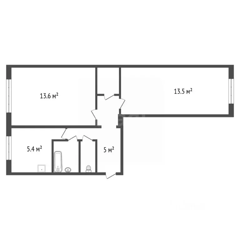 2-к кв. Красноярский край, Красноярск ул. 60 лет Октября, 40а (45.0 м) - Фото 2