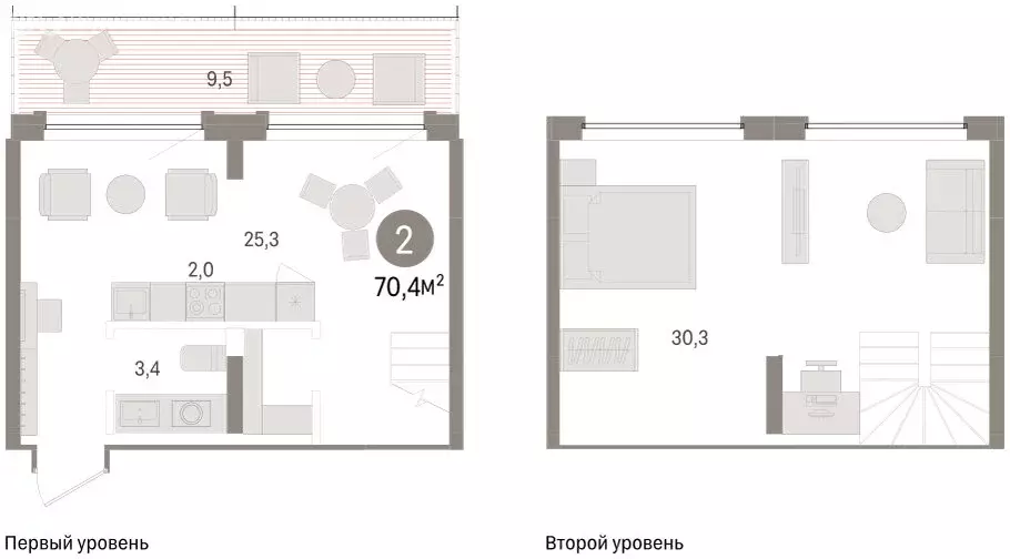 2-комнатная квартира: Тюмень, Причальная улица, 5 (67.5 м) - Фото 2