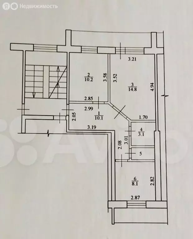 2-комнатная квартира: Благовещенск, Железнодорожная улица, 4/1 (50.6 ... - Фото 1