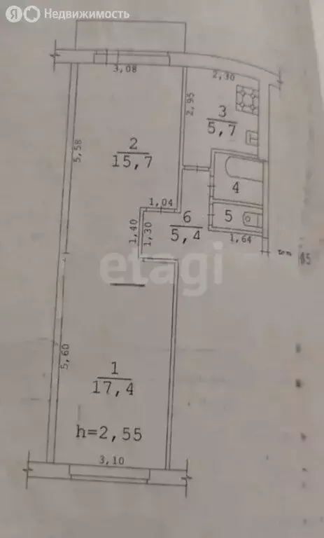 2-комнатная квартира: Лобаново, Советская улица, 5 (48.2 м) - Фото 1