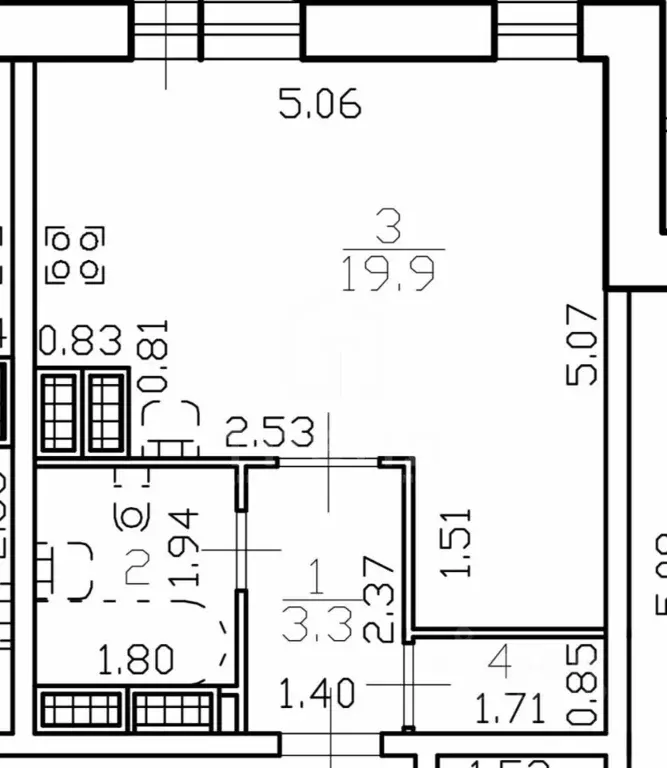 Студия Санкт-Петербург пос. Парголово, Заречная ул., 45к2 (28.3 м) - Фото 1