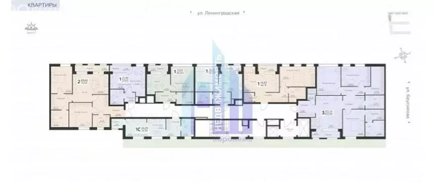 2-комнатная квартира: Воронеж, Ленинградская улица, 29Б (71.84 м) - Фото 0