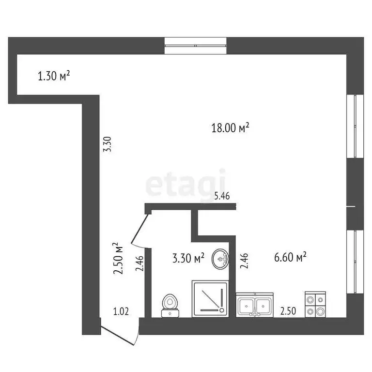 1-комнатная квартира: Омск, проспект Мира, 76 (31 м) - Фото 0