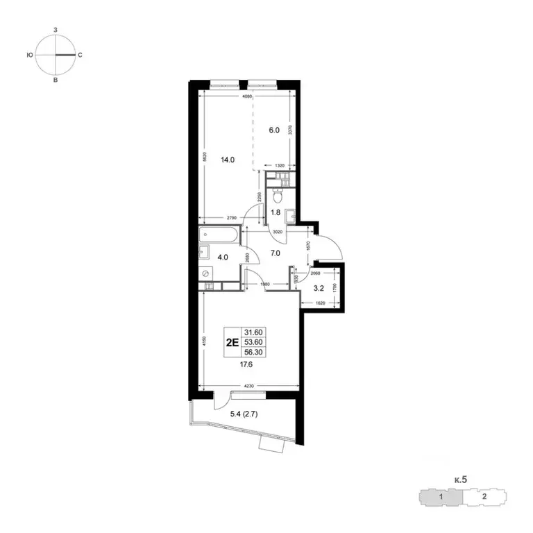 2-к кв. Московская область, Люберцы городской округ, Красково пгт, ... - Фото 1