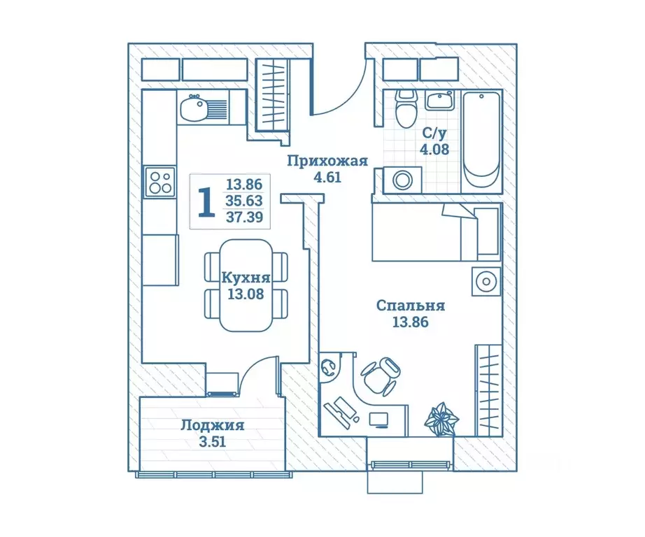 1-к кв. Московская область, Щелково городской округ, Монино пгт ... - Фото 1