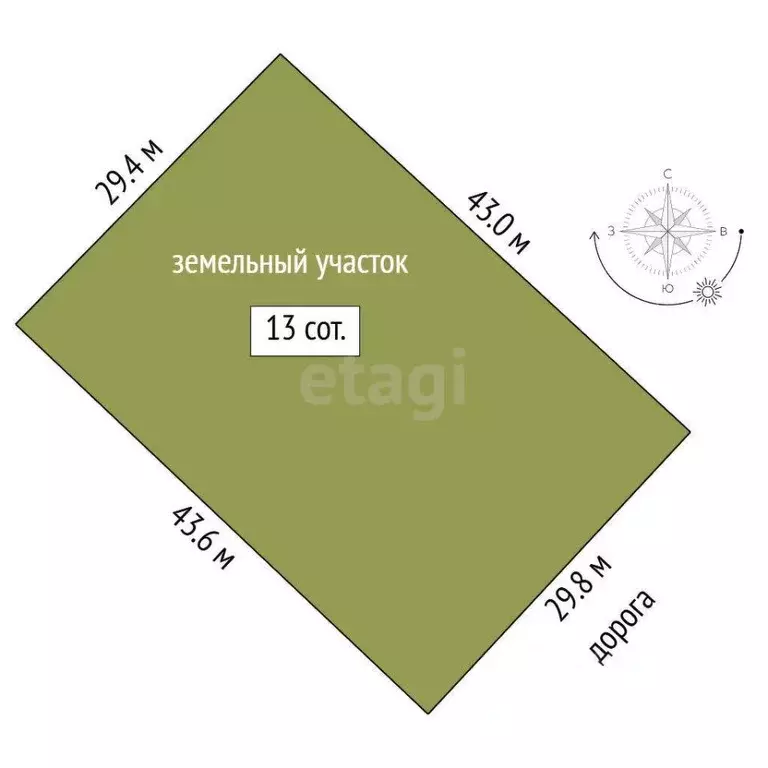 Участок в Тюменская область, Тюменский район, с. Борки  (13.0 сот.) - Фото 1