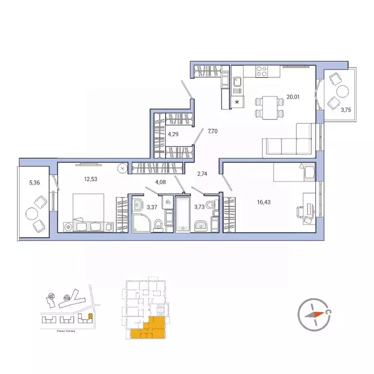 2-к кв. Ленинградская область, Гатчина ул. Чехова, 39к2 (80.1 м) - Фото 0