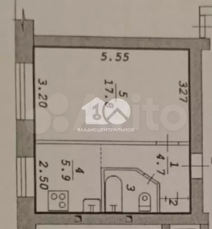 1-к. квартира, 31,4 м, 1/9 эт. - Фото 0