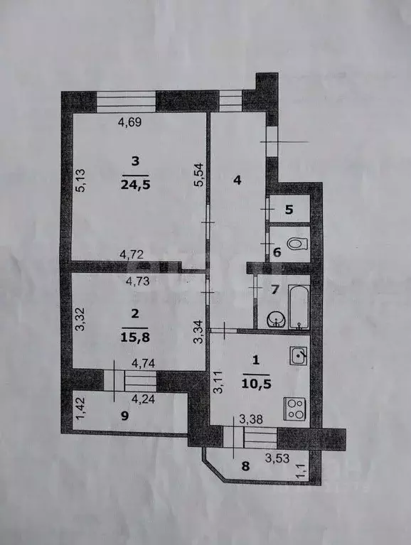 2-к кв. Белгородская область, Белгород ул. Конева, 27 (73.6 м) - Фото 0