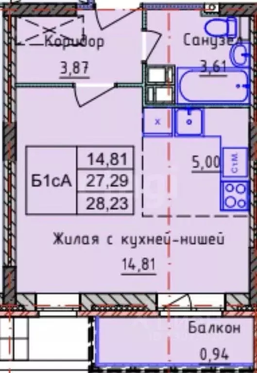 Студия Ярославская область, Ярославль проезд 2-й Брагинский, 18 (28.23 ... - Фото 1