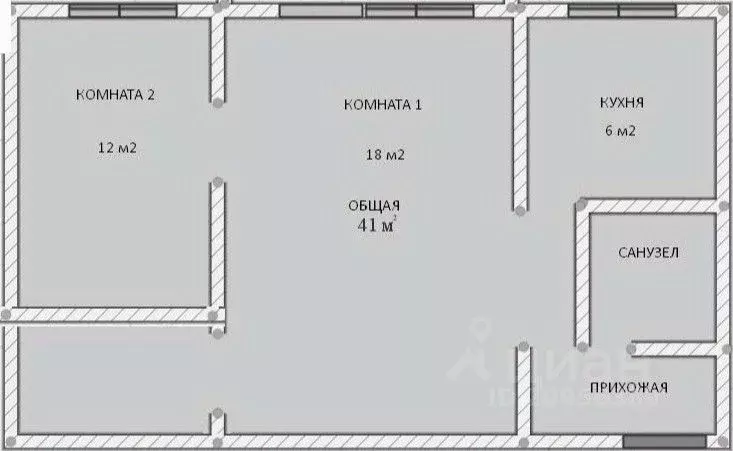 2-к кв. Ивановская область, Иваново ул. Дунаева, 42 (45.0 м) - Фото 2