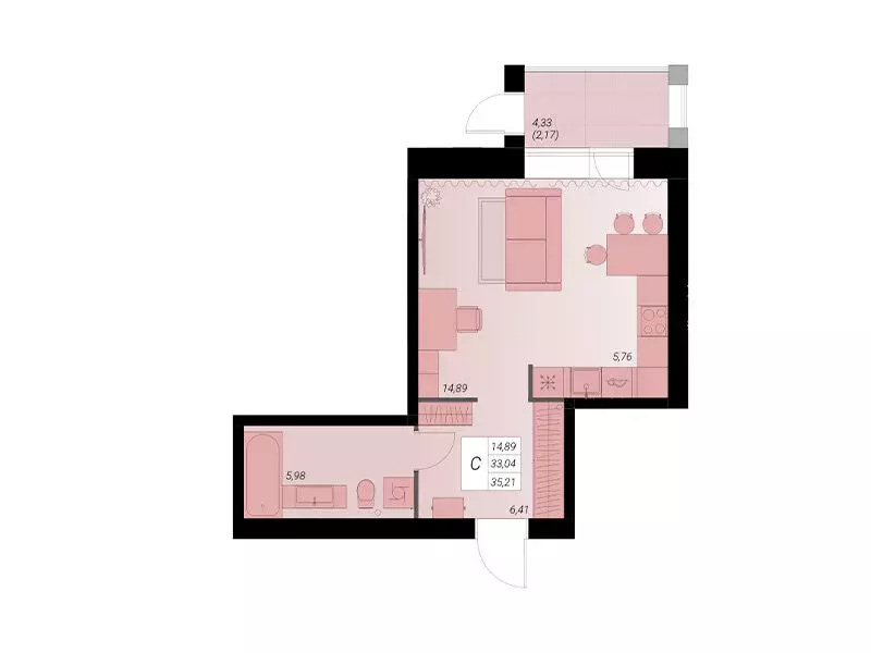 Квартира-студия: Архангельская область, Северодвинск (35.21 м) - Фото 1