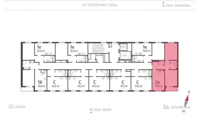 2-комнатная квартира: Ковалёво, улица Александра Разгонина, 1к3 (51.7 ... - Фото 1