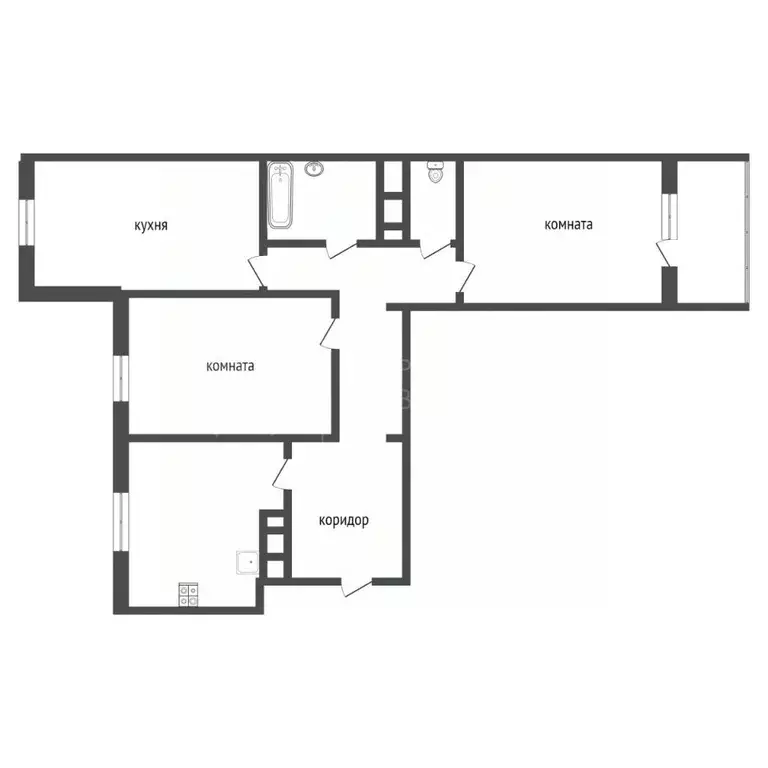 3-к кв. Тюменская область, Тюмень ул. Червишевский Тракт, 21к3 (78.9 ... - Фото 2