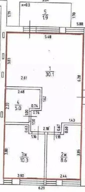 2-к кв. Калининградская область, Янтарный пгт ул. Советская, 40К (54.0 ... - Фото 2