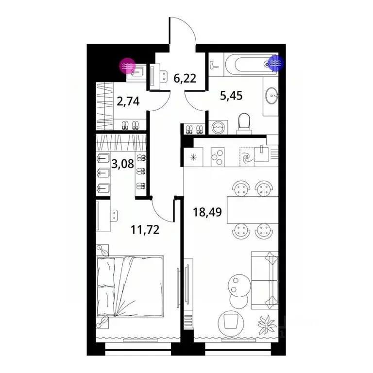 1-к кв. Владимирская область, Киржач Красный Октябрь мкр, ул. ... - Фото 1