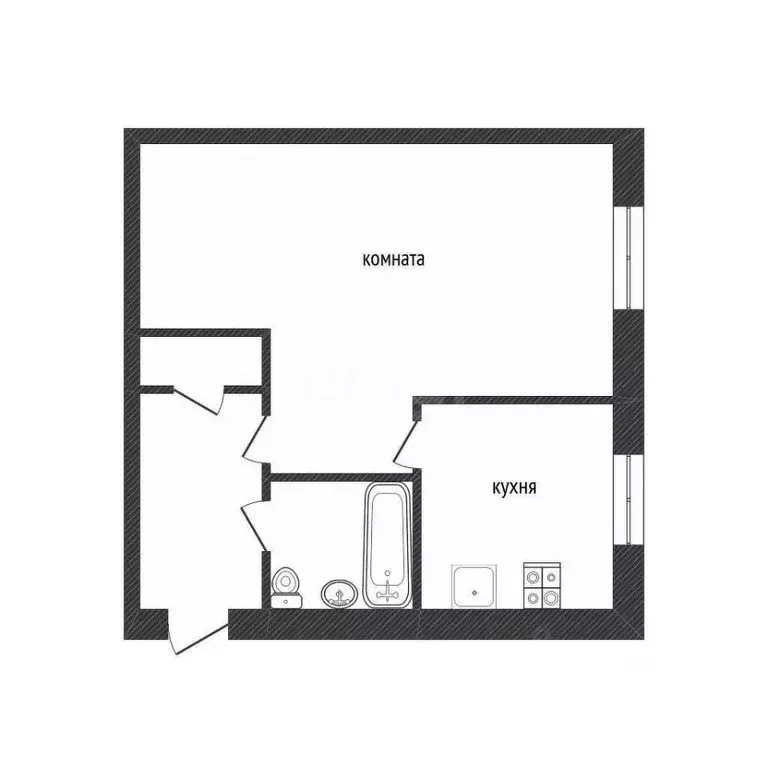 1-к кв. Ленинградская область, Кириши ул. Мира, 9 (30.4 м) - Фото 2
