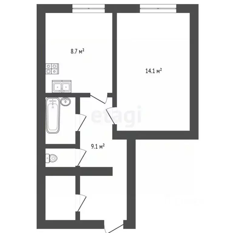 1-к кв. Санкт-Петербург Полюстровский просп., 71 (37.6 м) - Фото 2