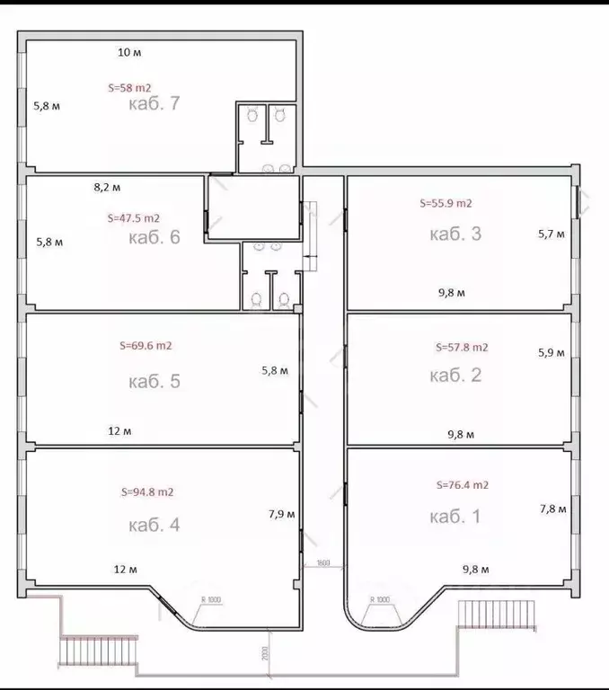 Офис в Томская область, Томск Комсомольский просп., 68/2 (55 м) - Фото 1