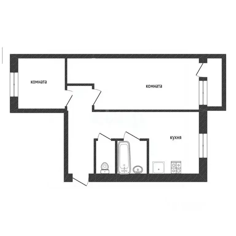 Комната Ленинградская область, Волхов ул. Ломоносова, 24 (17.0 м) - Фото 2
