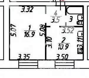 1-к кв. Вологодская область, Вологда Пионерская ул., 26 (34.3 м) - Фото 2