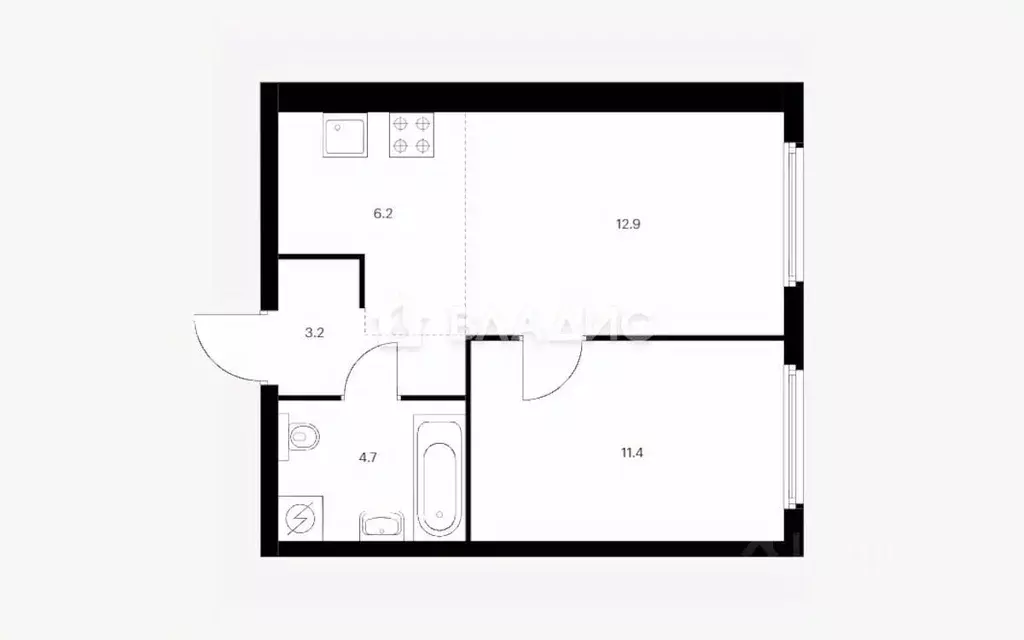 1-к кв. Москва Барклая 6 жилой комплекс, к8 (38.6 м) - Фото 1