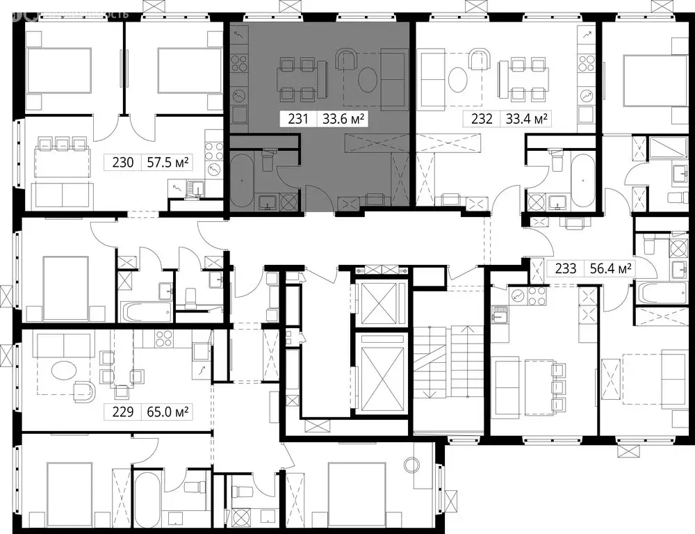 Квартира-студия: деревня Сапроново, микрорайон Купелинка, квартал ... - Фото 1