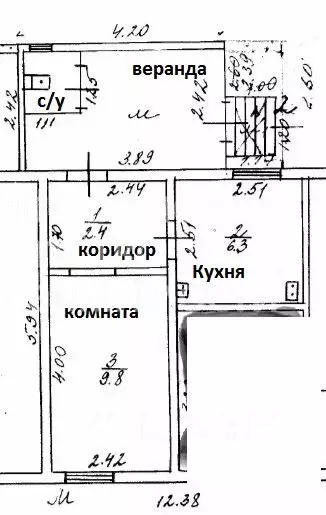 1-к кв. Рязанская область, Рязань Гражданская ул., 7А (30.7 м) - Фото 2