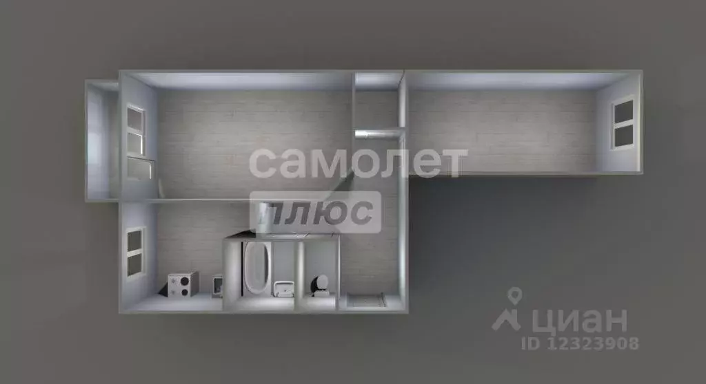 Квартира, 2 комнаты, 53 м - Фото 2