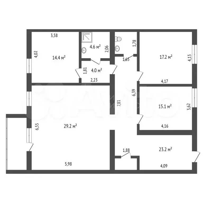 4-к. квартира, 122 м, 7/7 эт. - Фото 0