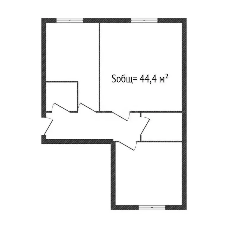2-комнатная квартира: Дятьково, улица Ленина, 123 (44.4 м) - Фото 0