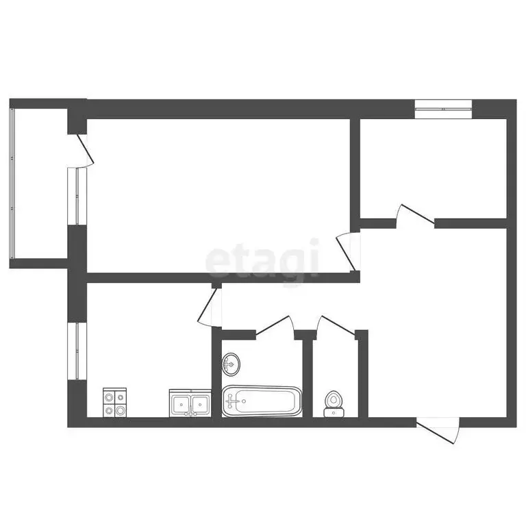 2-комнатная квартира: деревня Жилина, улица Генерала Лаврова, 1к3 ... - Фото 1