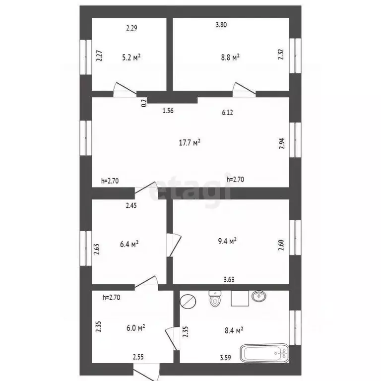 Дом в Челябинская область, Челябинск Шадринская ул., 43 (60 м) - Фото 2