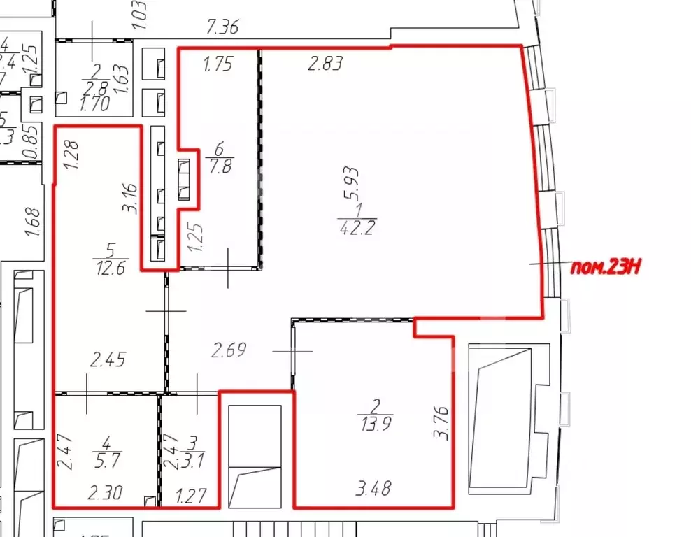 Помещение свободного назначения в Москва ул. Лобачевского, 120к1 (85 ... - Фото 2