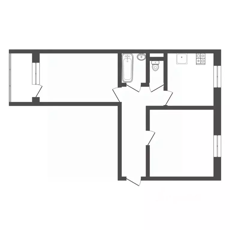 2-к кв. Тюменская область, Тюмень ул. Обдорская, 5к1 (52.3 м) - Фото 1