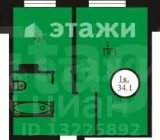 1-к кв. Вологодская область, Вологда Воркутинская ул., 11 (34.1 м) - Фото 2