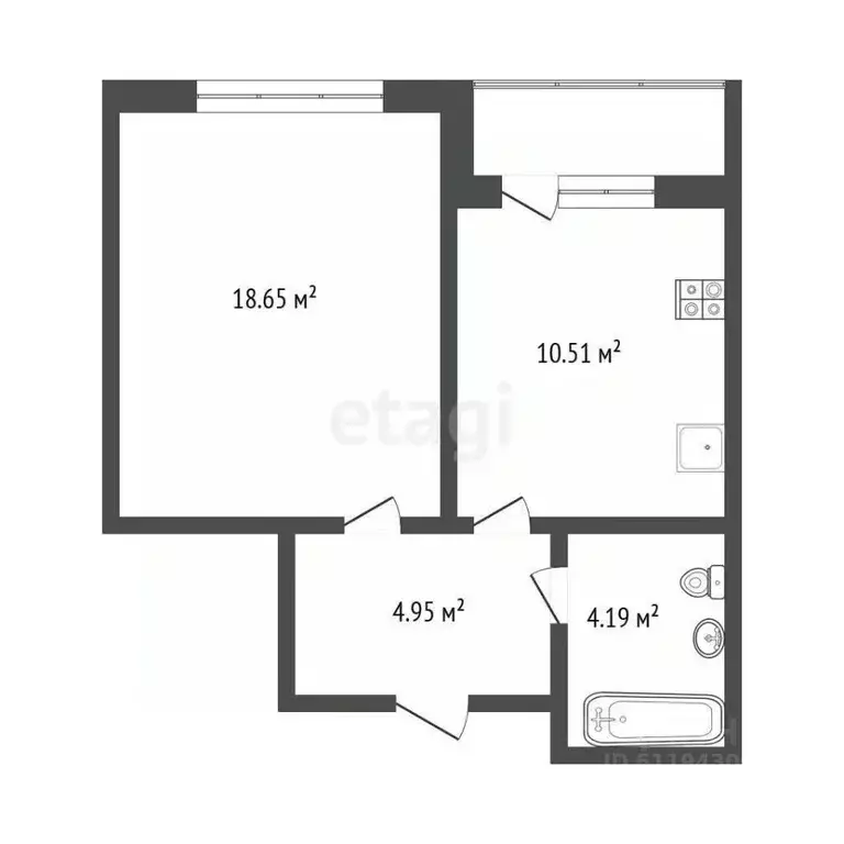 1-к кв. Мордовия, Саранск Волгоградская ул., 46 (43.0 м) - Фото 1