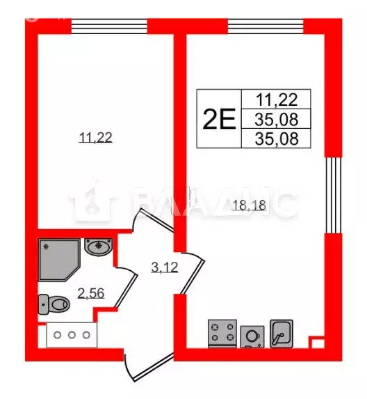 1-комнатная квартира: Санкт-Петербург, улица Маршала Казакова, 21к3 ... - Фото 1