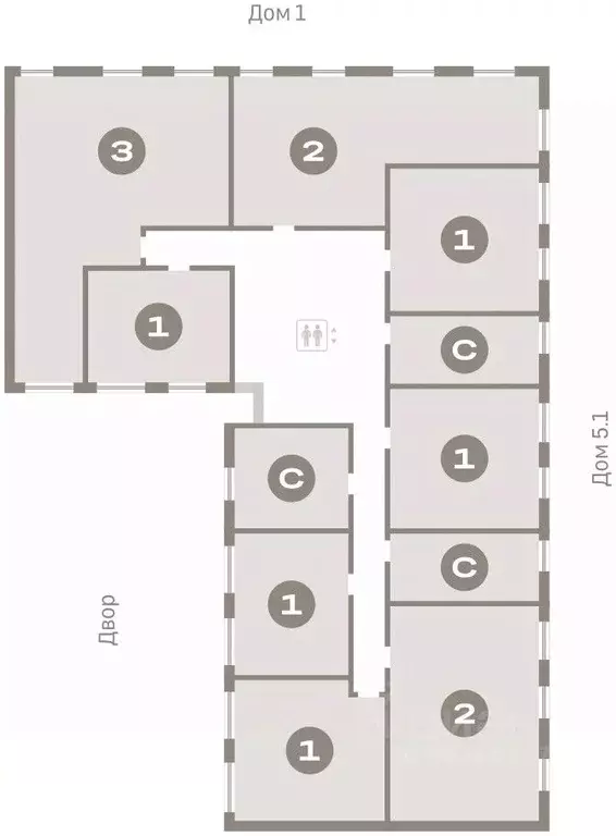 Студия Тюменская область, Тюмень Мысовская ул., 26к2 (23.83 м) - Фото 1