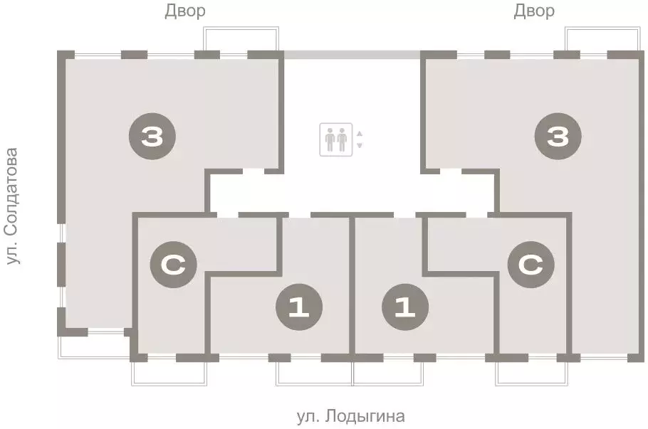 3-комнатная квартира: Пермь, улица Солдатова (85.46 м) - Фото 2
