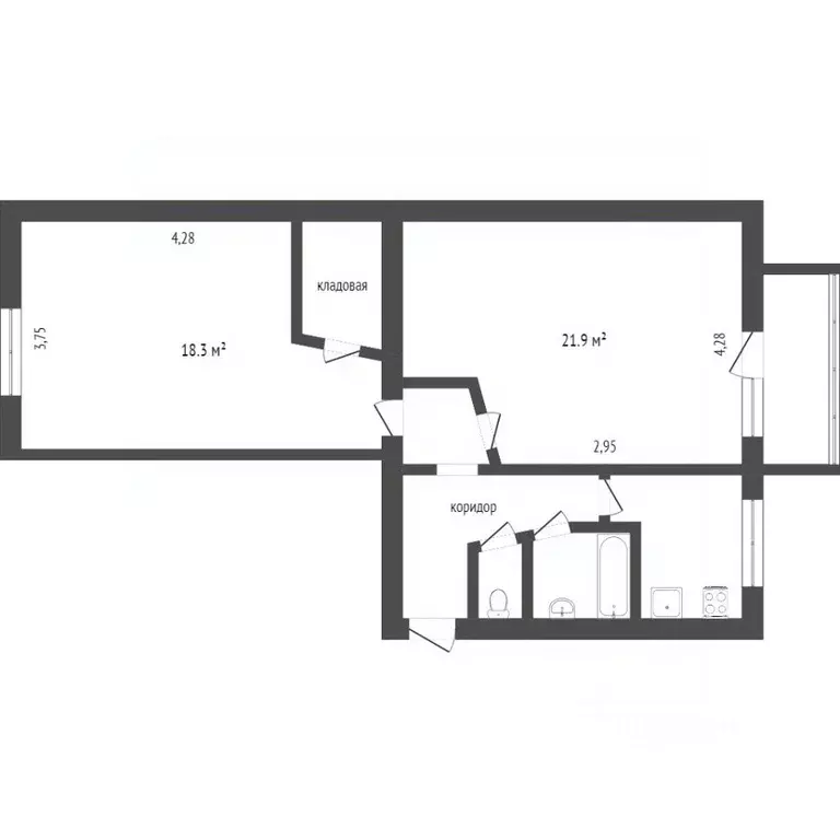 2-к кв. Ханты-Мансийский АО, Сургут ул. Мечникова, 6 (40.1 м) - Фото 2