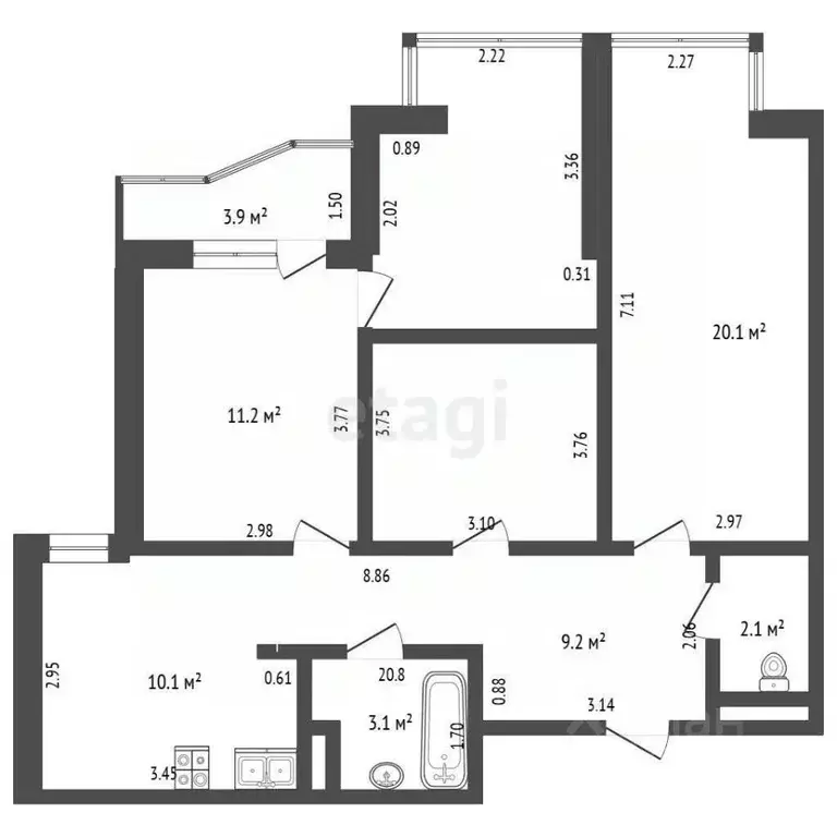 4-к кв. Краснодарский край, Анапа ул. Ленина, 185Ак2 (76.1 м) - Фото 1