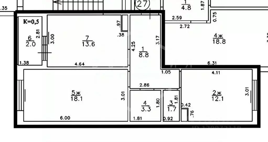 2-к кв. Калининградская область, Калининград ул. Генерала Челнокова, ... - Фото 2