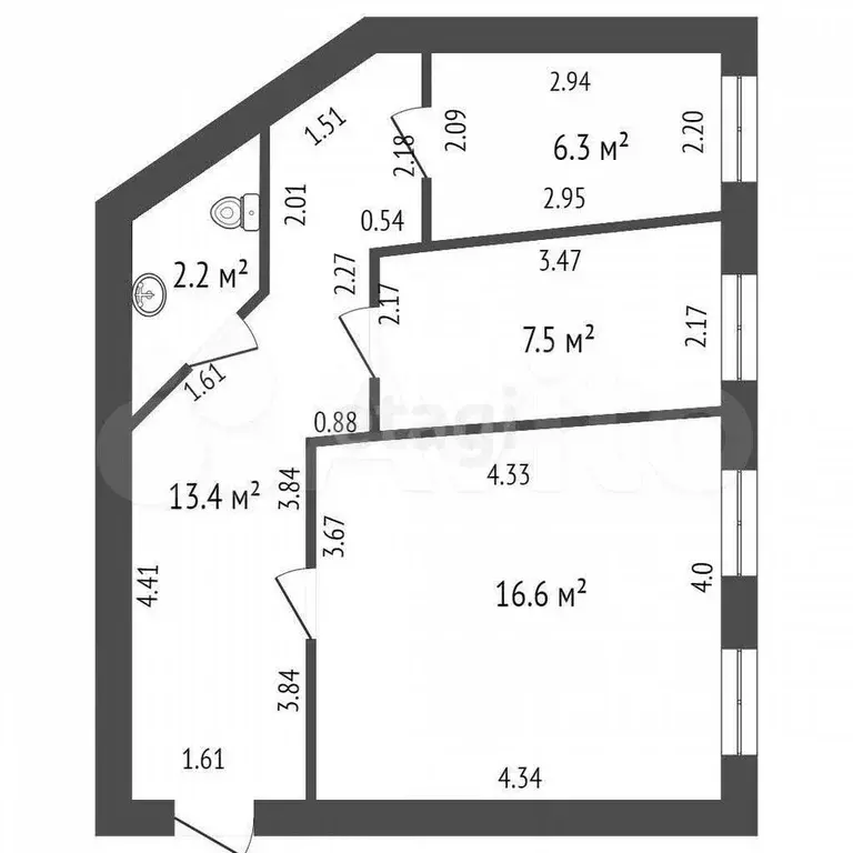 Продам офисное помещение, 46.2 м - Фото 1