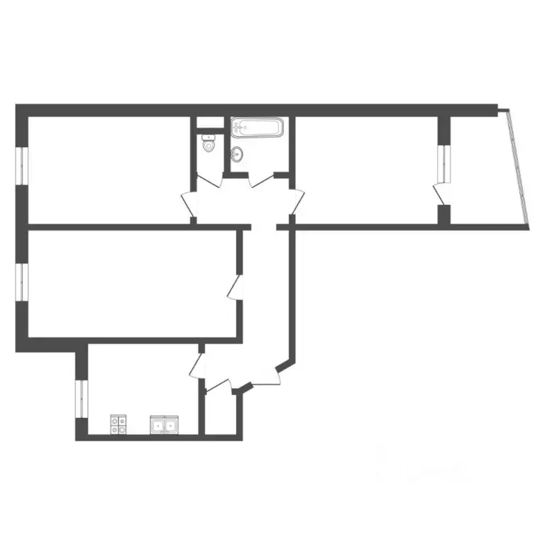 3-к кв. Тюменская область, Тюмень ул. Свердлова, 20 (65.2 м) - Фото 2