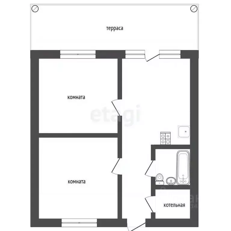 Дом в Тюменская область, Нижнетавдинский муниципальный округ, д. ... - Фото 1