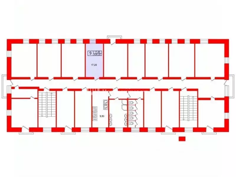 Комната Санкт-Петербург Мгинская ул., 9 (17.2 м) - Фото 2