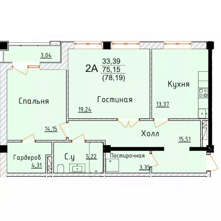 2-к кв. Дагестан, Дербент ул. Графа Воронцова, 78скА-4 (78.19 м) - Фото 0