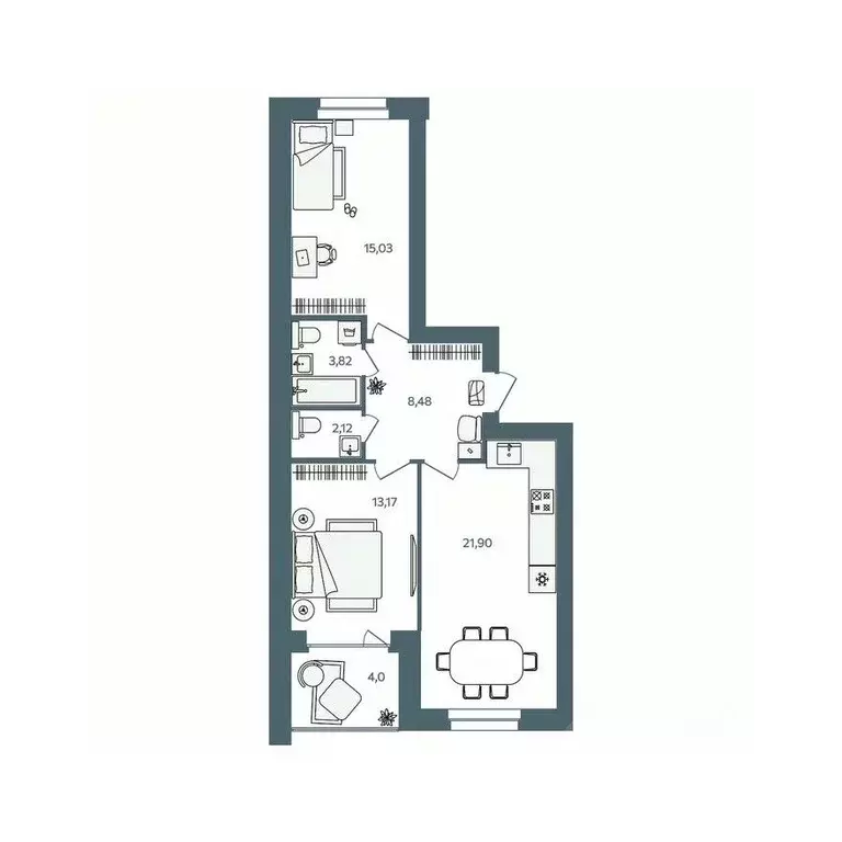 2-к кв. Ярославская область, Ярославль пос. Павловский, Волга-Лайф ... - Фото 1