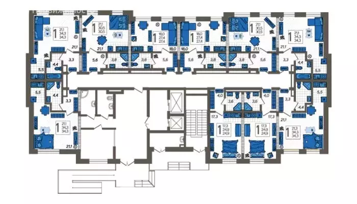 Квартира-студия: Сочи, улица Искры, 88к3 (34.3 м) - Фото 1